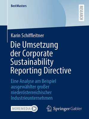 cover image of Die Umsetzung der Corporate Sustainability Reporting Directive